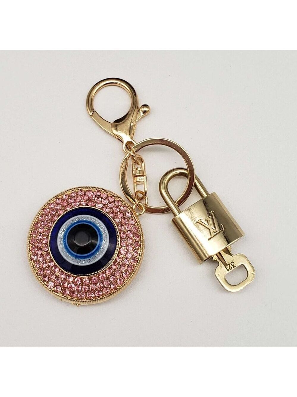 Authentic Louis Vuitton Gold Padlock 🔑Unbranded Keychain Bag Charm LV - Picture 8 of 8